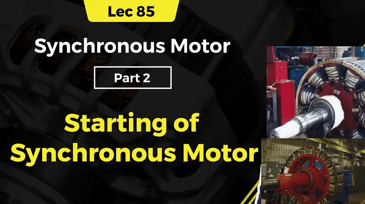 Starting methods of synchronous motor