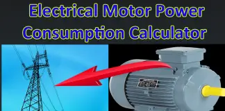 Motor power consumption Calculator