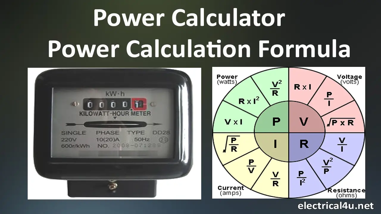 Power Calculator DC AC Power Calculation Formula Electrical4u