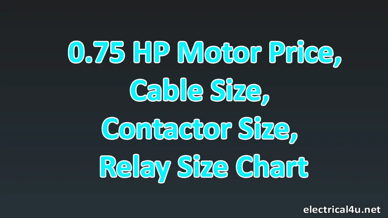 0.75 HP Motor Price